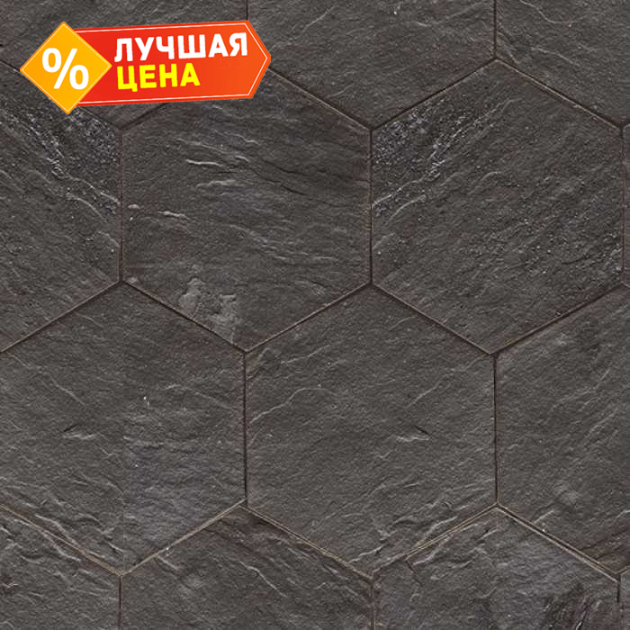 Клинкерная брусчатка Muhr №15 Schwarz-bunt edelglanz, гексагон 200x52 мм