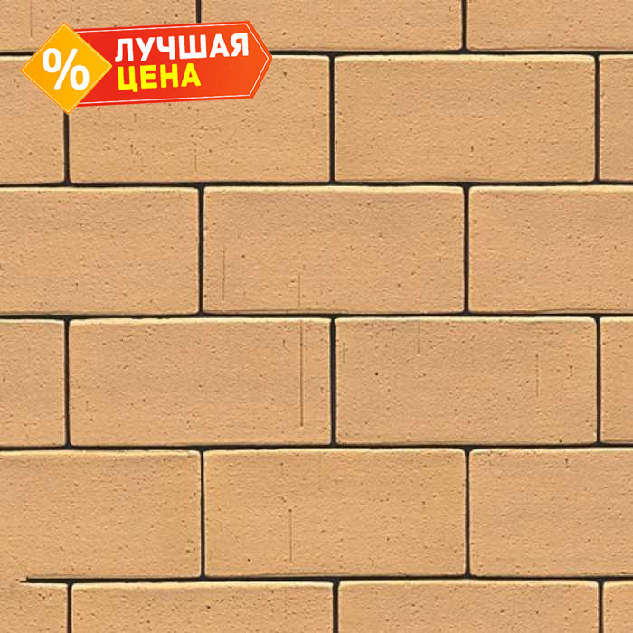 Клинкерная брусчатка Muhr №01 Niederlausitzer Gelb, 200x100x52 мм