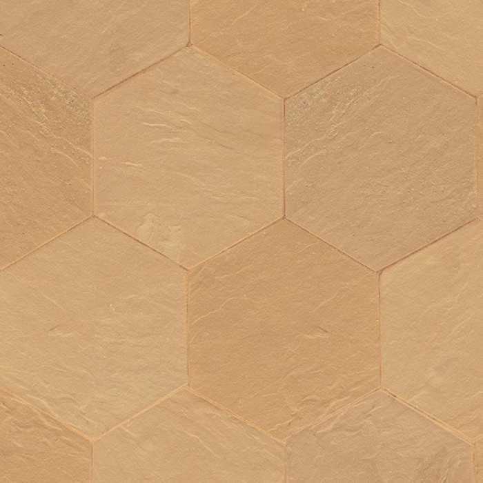 Клинкерная брусчатка Muhr №02 Gelb-bunt, гексагон 200x20 мм