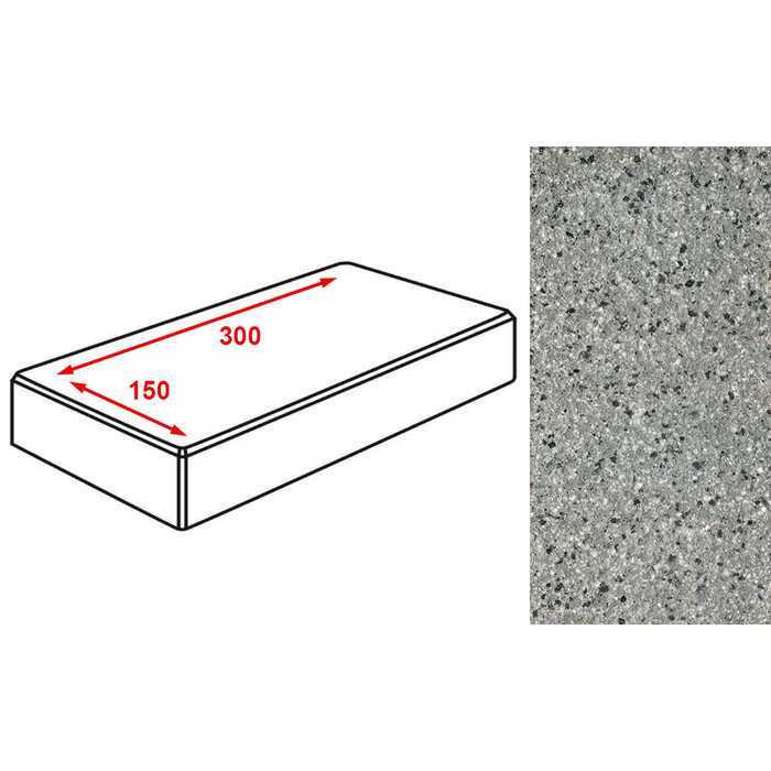 Плитка тротуарная Готика Granite FERRO, картано, Белла Уайт 300x150x80 мм